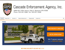 Tablet Screenshot of cascadeenforcement.com